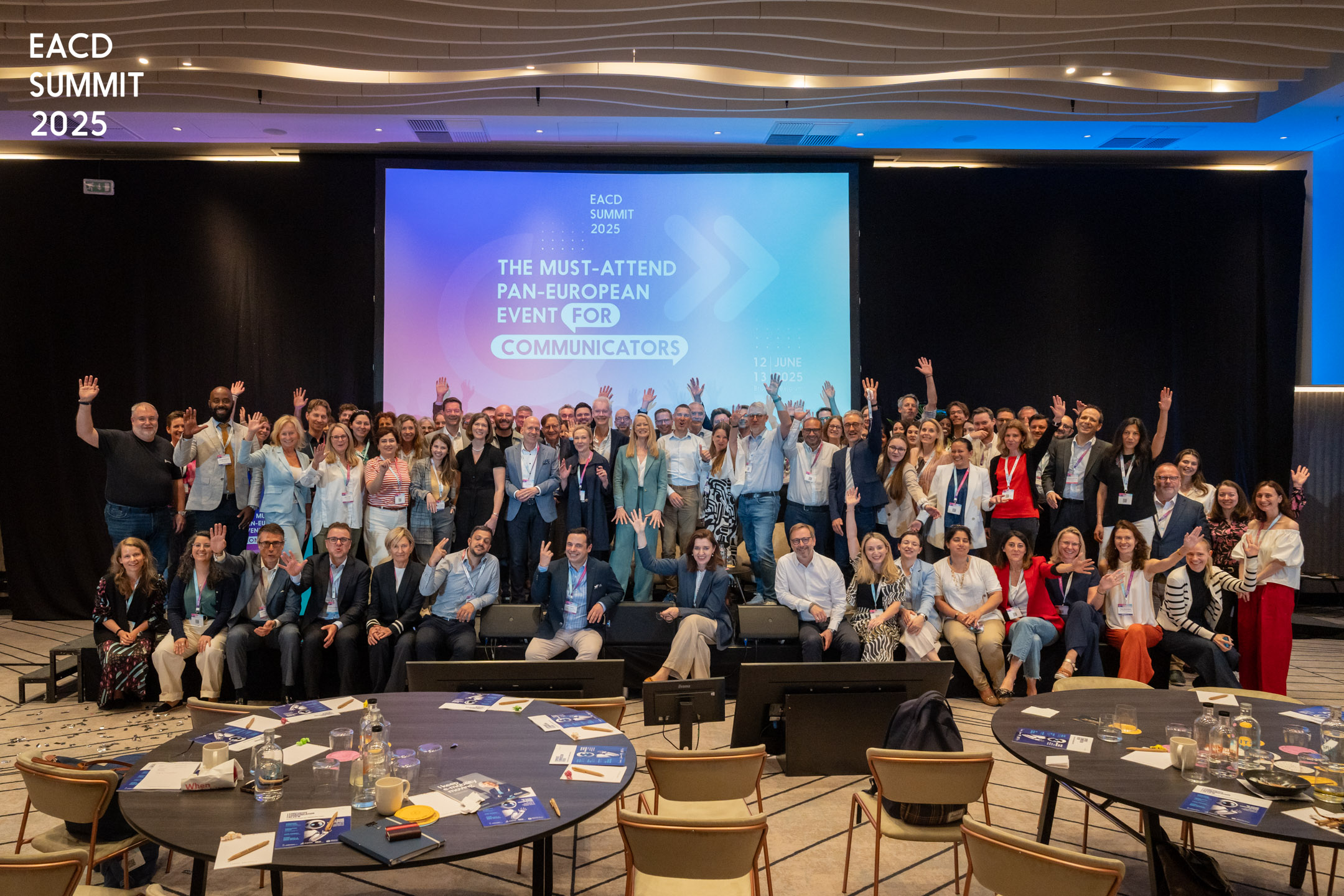 EACD Summit 2025 pose for a group photo during the closing ceremony, on 13 June 2025, a Cardo Brussels.