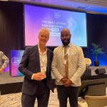 Euloge, with the legendary Stephen Sackur at the EACD Summit. Renowned for his sharp BBC HARDtalk interviews, he joined a dialogue on the future of communications in a disrupted world.